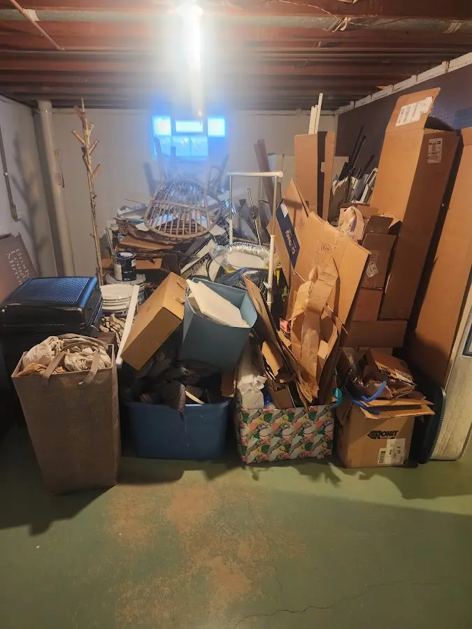 Roll-off dumpster container at job site for Roll Off Dumpster Rental in Northfield